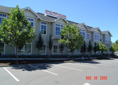 wood frame office building